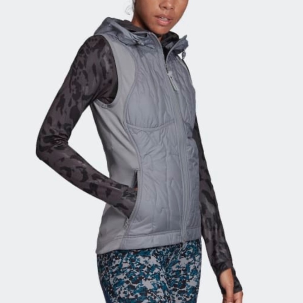 Adidas by Stella McCartney Quilted Vest Full Zip Grey